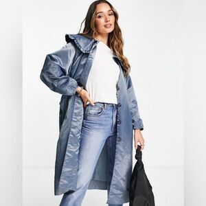 NWT Ghospell longline coat with oversized collar